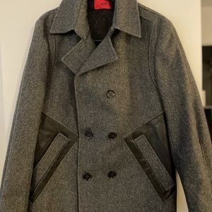Hugo Boss dark grey peacoat